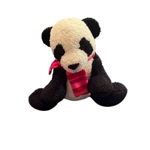 dandee 14" Plush Panda Bear with Red‎ Scarf Cuddly Toy